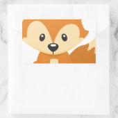 Vossenvos Rechthoekige Sticker (Tas)