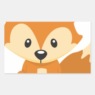 Vossenvos Rechthoekige Sticker