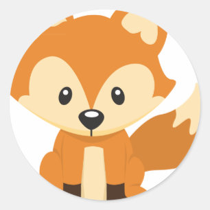 Vossenvos Ronde Sticker
