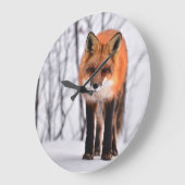 vossklok, fox wall klok, fox gift home decor grote klok (Hoek)