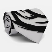 Vosstaart grijze halsbedekking stropdas (Opgerold)