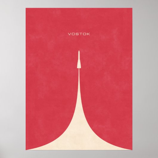 Vostok Rocket - Gewoon rood Poster (Voorkant)