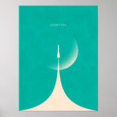 Vostok Rocket - Moon Aqua Poster (Voorkant)
