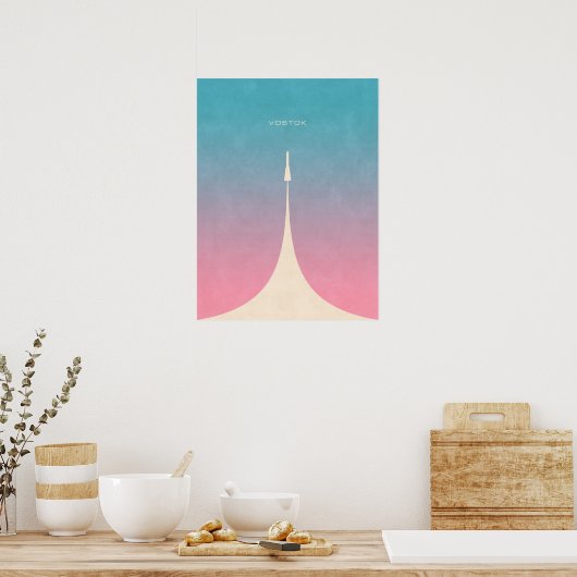 Vostok Rocket - Plain Poster (Keuken)