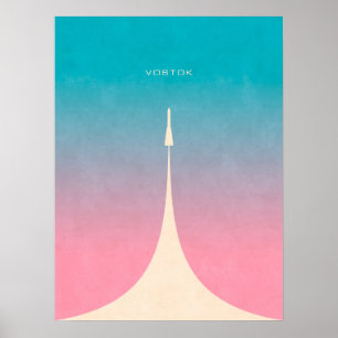 Vostok Rocket - Plain Poster
