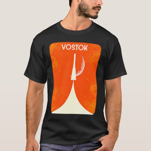 Vostok Rocket Soviet Union Space Spaceflight Yuri  T-shirt (Voorkant)