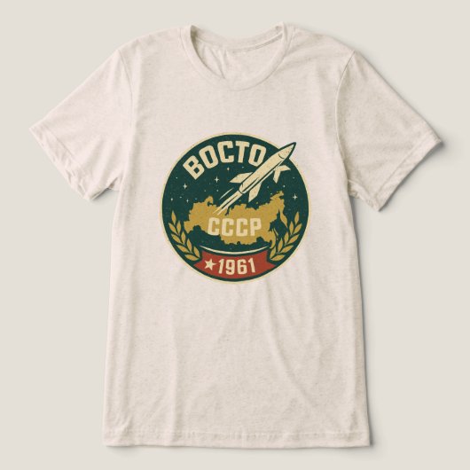 vostok ruimteschip 1961 Tri-Blend shirt (Design voorkant)