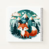 Vosverhalen bij zonsondergang – Een knus woestijn  Notitieboek (Achterkant)