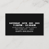 Voswelpen, Kerstfeest Uitnodiging Informatiekaartje (Achterkant)