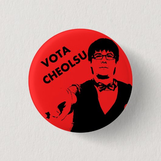 Vota a cheolsu ronde button 3,2 cm (Voorkant)