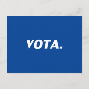 Vota stemmen in Spaans blauw wit modern politiek Briefkaart