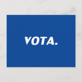 Vota stemmen in Spaans blauw wit modern politiek Briefkaart (Voorkant)