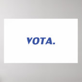 Vota stemmen in Spaans blauw wit modern politiek Poster (Voorkant)