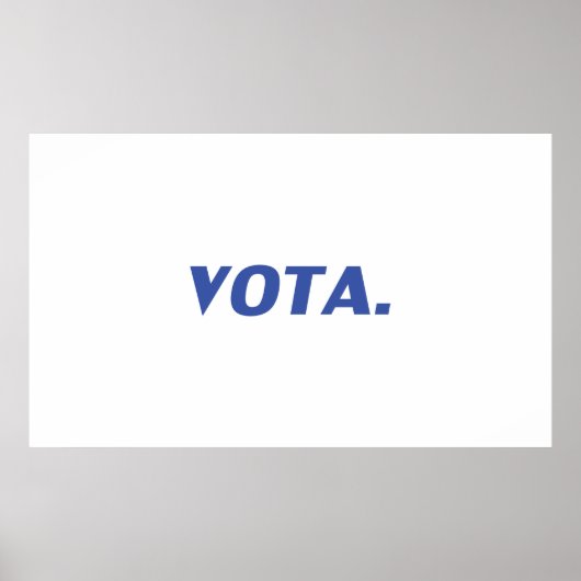 Vota stemmen in Spaans blauw wit modern politiek Poster (Voorkant)