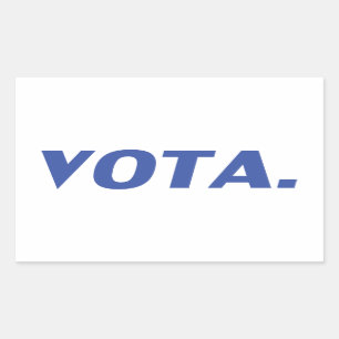 Vota stemmen in Spaans blauw wit modern politiek Rechthoekige Sticker