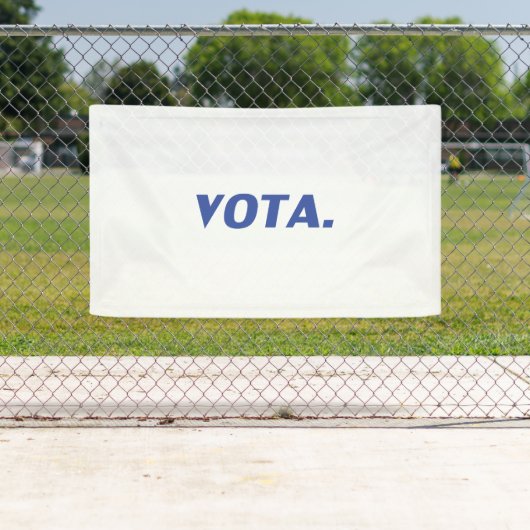 Vota stemmen in Spaans blauw wit modern politiek Spandoek (Insitu)
