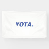 Vota stemmen in Spaans blauw wit modern politiek Spandoek (Horizontaal)