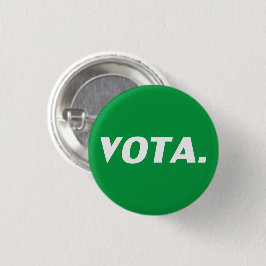 Vota stemmen in Spaans groen-wit, modern politiek Ronde Button 3,2 Cm