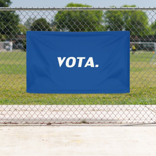 Vota stemmen in Spaans wit blauw modern politiek Spandoek (Insitu)