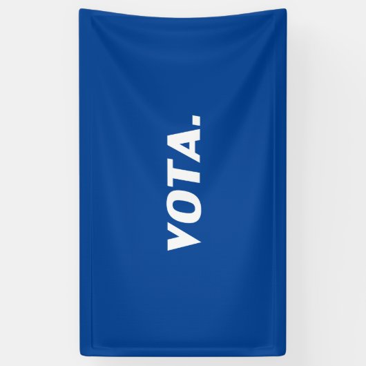 Vota stemmen in Spaans wit blauw modern politiek Spandoek (Verticaal)