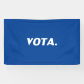 Vota stemmen in Spaans wit blauw modern politiek Spandoek (Horizontaal)