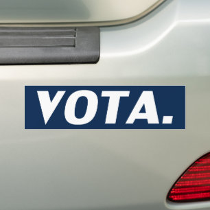 Vota stemmen in Spaanse marineblauw modern politie Bumpersticker