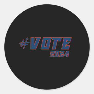 #vote2024 - Amerikaanse verkiezingen 2024 Lichtkle Ronde Sticker