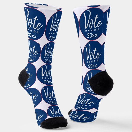 Vote 2026 Election Five Stars Blue Non-Partisan Sokken (Gebogen)