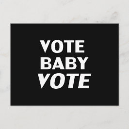 "Vote Baby Vote" zwart wit Briefkaart