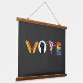 VOTE Books Uterus LGBT Support Hangend Wandkleed (Gebogen)