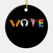 VOTE Books Uterus LGBT Support Keramisch Ornament (Voorkant)