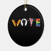 VOTE Books Uterus LGBT Support Keramisch Ornament (Links)
