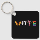VOTE Books Uterus LGBT Support Sleutelhanger (Voorkant)