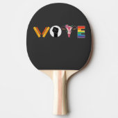 VOTE Books Uterus LGBT Support Tafeltennisbatje (Voorkant)