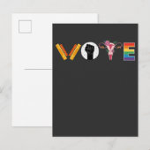 VOTE Books Uterus LGBT Support Uitnodiging Briefkaart (Voorkant / Achterkant)