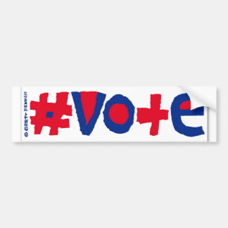 #vote Bumpersticker/Red White en Blue Bumpersticker