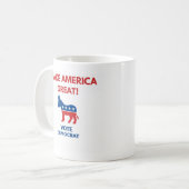 Vote Democrat Pro-Democracy Coffee Mug Koffiemok (Voorkant links)