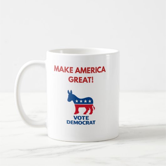 Vote Democrat Pro-Democracy Coffee Mug Koffiemok (Links)