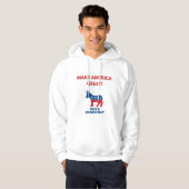 Vote Democrat Pro-Democracy Hoodie (Voorkant volledig)