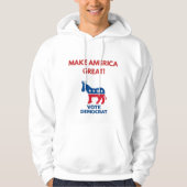 Vote Democrat Pro-Democracy Hoodie (Voorkant)