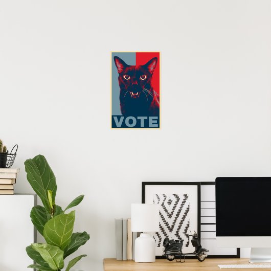 VOTE, featuring Manny Halloween Cat Poster (Thuiskantoor)