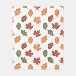 Vote For Fall" Autumn Leaves Fleece Deken