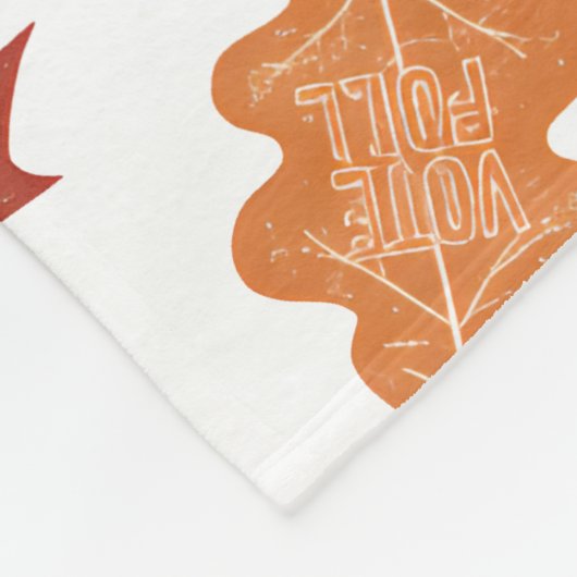 Vote For Fall" Autumn Leaves Fleece Deken (Hoek)
