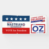 Vote for Freedom with Mastriano, DelRosso & Dr. OZ Spandoek (Horizontaal)