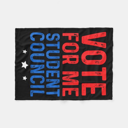 Vote For Me Student Council  Fleece Deken (Voorkant (Horizontaal))