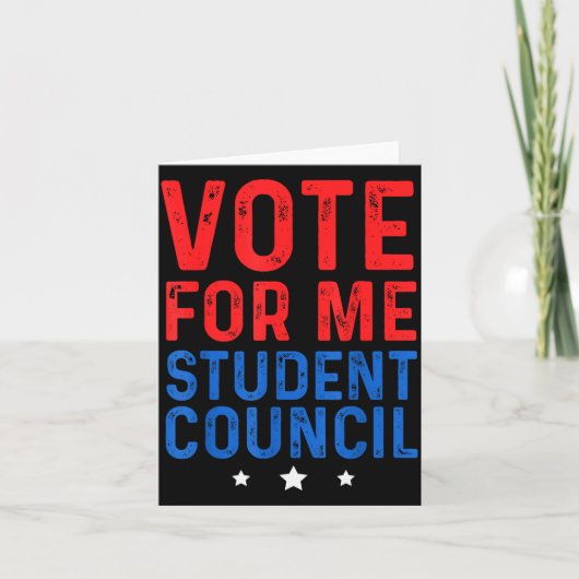 Vote For Me Student Council  Kaart (Voorkant)