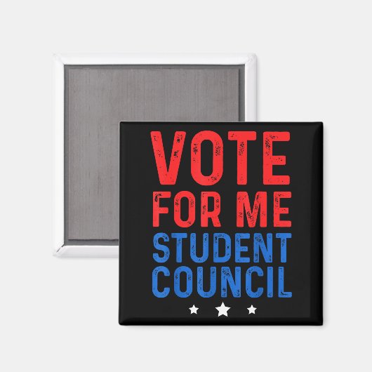 Vote For Me Student Council  Magneet (Voorkant / Achterkant)