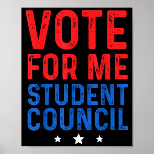 Vote For Me Student Council Poster (Voorkant)