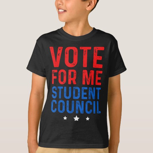 Vote For Me Student Council T-shirt (Voorkant)