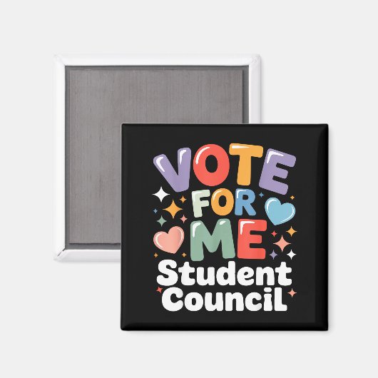 Vote For Me Student Council Vibes School Election  Magneet (Voorkant / Achterkant)